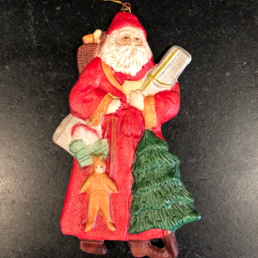 Smithsonian Vintage Santa Christmas Ornament